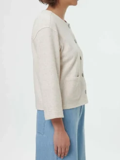 Sweatjacke aus Bio Baumwolle/Hanf, 13 natur, 46, GOTS