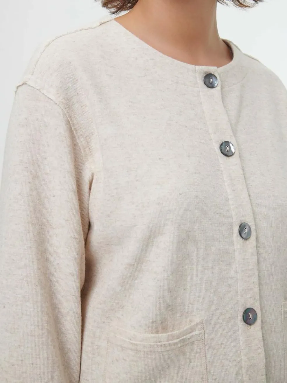 Sweatjacke aus Bio Baumwolle/Hanf, 13 natur, 46, GOTS