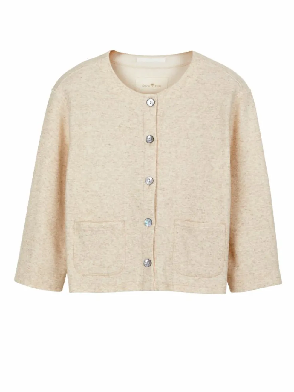 Sweatjacke aus Bio Baumwolle/Hanf, 13 natur, 46, GOTS