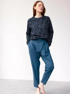 Sweatpullover aus Bio Baumwolle, 82 print mitternachtblau, S, GOTS