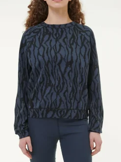 Sweatpullover aus Bio Baumwolle, 82 print mitternachtblau, S, GOTS