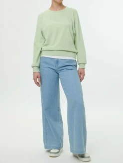 Sweatshirt aus Bio Baumwolle, 44 pastellgrün, XS, GOTS