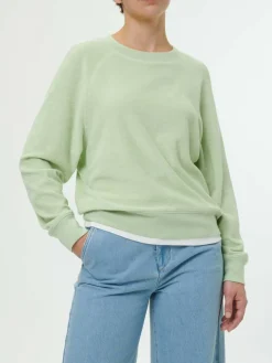 Sweatshirt aus Bio Baumwolle, 44 pastellgrün, XS, GOTS