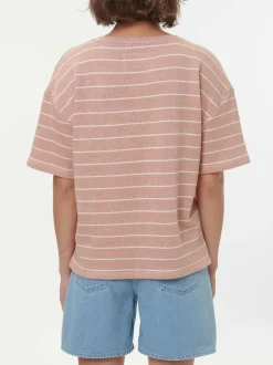 Sweatshirt aus Bio Baumwolle, 85 camelie/offwhite, S, GOTS