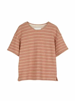 Sweatshirt aus Bio Baumwolle, 85 camelie/offwhite, S, GOTS