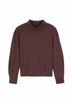Sweatshirt aus Bio Baumwolle, 03 merlot, 38, GOTS