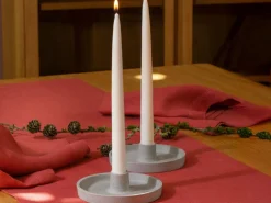 Tafelkerzen aus Bienenwachs, elfenbein, Höhe 25 cm, ø 2 cm, 4 Stk.