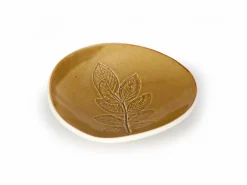 Teller aus Porzellan mit Rosenblatt, schilf, ø 12 cm