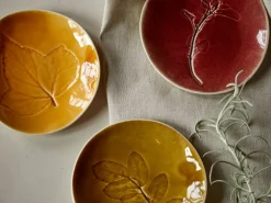 Teller aus Porzellan mit Rosenblatt, schilf, ø 12 cm