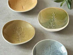 Teller aus Porzellan mit Stechpalme, lorbeer, ø 12 cm