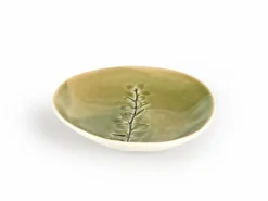 Teller aus Porzellan mit Stechpalme, lorbeer, ø 12 cm