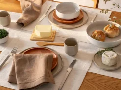 Tischset ARIANA, porzellan, 38 x 48 cm, 60% Baumwolle/40% Leinen, GOTS