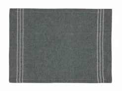 Tischset EMMA, blau/natur, 38 x 48 cm, 50 % Baumwolle/50 % Leinen, GOTS