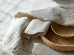 Tischset EMMA, natur/natur, 38 x 48 cm, 50 % Baumwolle/50 % Leinen, GOTS