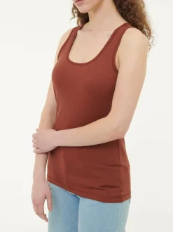 Top aus Bio Baumwolle, 76 mahagoni, 38, GOTS