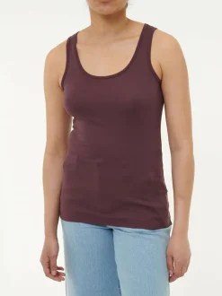 Top aus Bio Baumwolle, 03 merlot, 38, GOTS