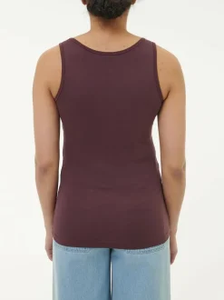 Top aus Bio Baumwolle, 03 merlot, 38, GOTS