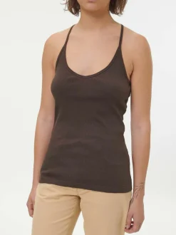 Top aus Bio-Baumwolle, 95 kakao, L, GOTS