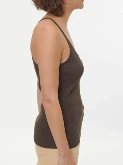 Top aus Bio-Baumwolle, 95 kakao, L, GOTS