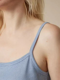 Top aus Bio-Baumwolle, 89 meerblau-weiss ringel, S, GOTS