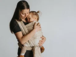 Tragetuch OPHELIA mandel, Größe 5, 100 % Baumwolle, GOTS, VEGAN