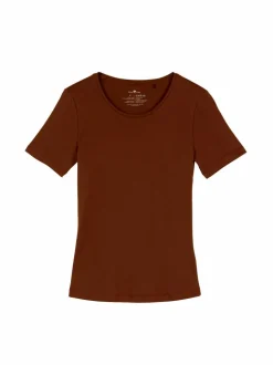 T-Shirt aus Bio-Baumwolle, 76 mahagoni, 38, GOTS