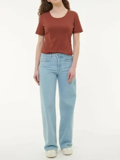 T-Shirt aus Bio-Baumwolle, 76 mahagoni, 38, GOTS