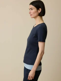 T-Shirt aus Bio-Baumwolle, 81 mitternachtsblau, 38, GOTS