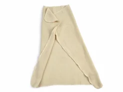 Wickel- und Puckdecke Lola, natur, 80 x 95 cm, 100 % Schurwolle (Merino), Schurwolle kbT