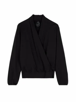 Wickelshirt aus Bio Baumwolle, 01 schwarz, S, GOTS