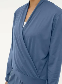 Wickelshirt aus Bio Baumwolle, 33 vintage Indigo, S, GOTS