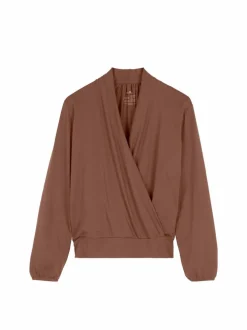 Wickelshirt aus Bio Baumwolle, 71 cappuccino, S, GOTS