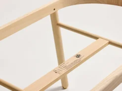 Wiege Serafina, inkl. Housse und Matratze, Wollstoff Tano Natur (79), Esche