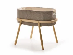 Wiege Serafina, inkl. Housse und Matratze, Wollstoff Tano Natur (79), Esche