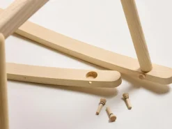 Wiege Serafina, inkl. Housse und Matratze, Wollstoff Tano Natur (79), Esche