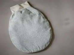 Winter- und Ganzjahresstrampelsack, Julie blaugrau, Bezug: 100 % Baumwolle, Füllung: 100 % Baumwolle, GOTS