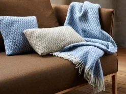 Wohndecke Nolan, rauchblau, 130 x 200 cm, 100 % Schurwolle (Lamm), eco-wool