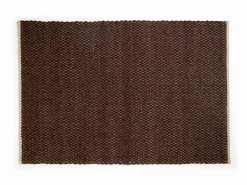 Wollteppich Ambo, GOTS, Dunkelbraun, 70 x 140 cm