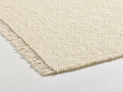 Wollteppich Cheviot, GOTS, Naturweiß ungefärbt, 70 x 140 cm