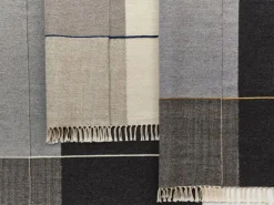 Wollteppich Kelim Mata, Sand/Thymian, 70 x 140 cm