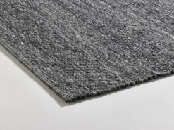 Wollteppich Pascolo, GOTS, Dunkelgrau, 70 x 140 cm