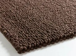 Wollteppich Skywalker, Dunkelbraun, 70 x 140 cm