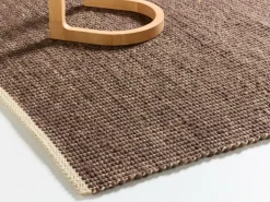 Wollteppich Vellino Pur, 70 x 140 cm, Dunkelbraun