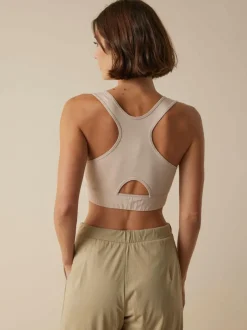 Yoga Bra aus Bio Baumwolle, 73 camelie, 38, GOTS