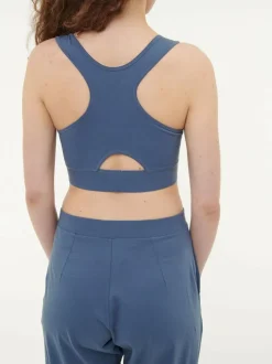 Yoga Bra aus Bio Baumwolle, 33 vintage indigo, 38, GOTS