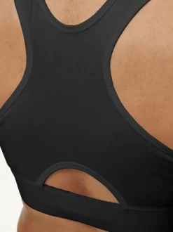 Yoga Bra aus Bio Baumwolle, 01 schwarz, 38, GOTS