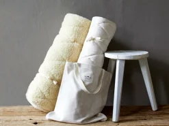 Yogamatte mit Schurwolle, natur, 75 x 200 cm, Schurwolle kbT, Baumwolle kbA