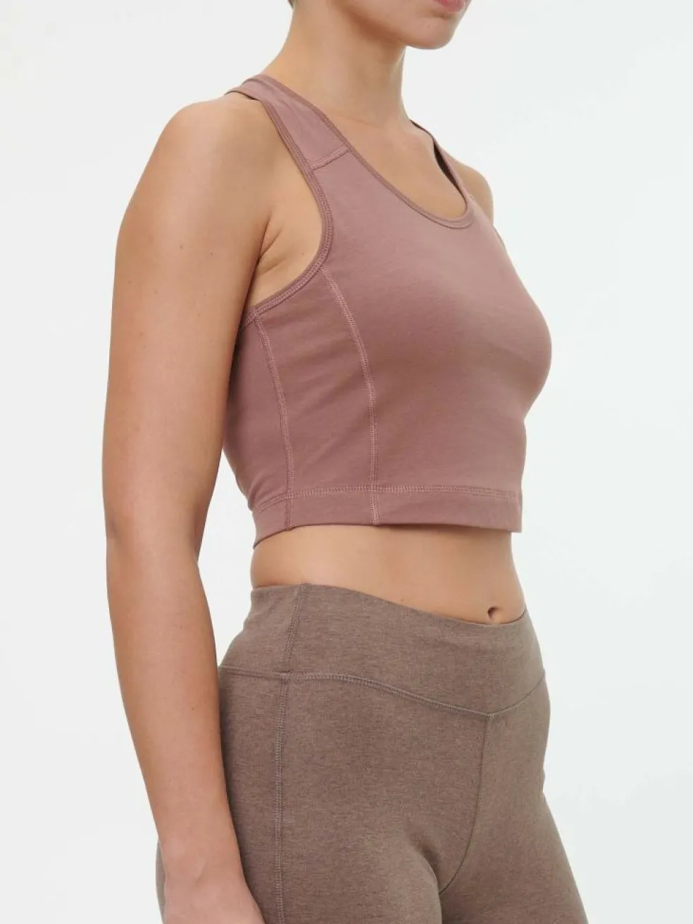 Yogatop aus Bio Baumwolle, 71 cappuccino, 38, GOTS