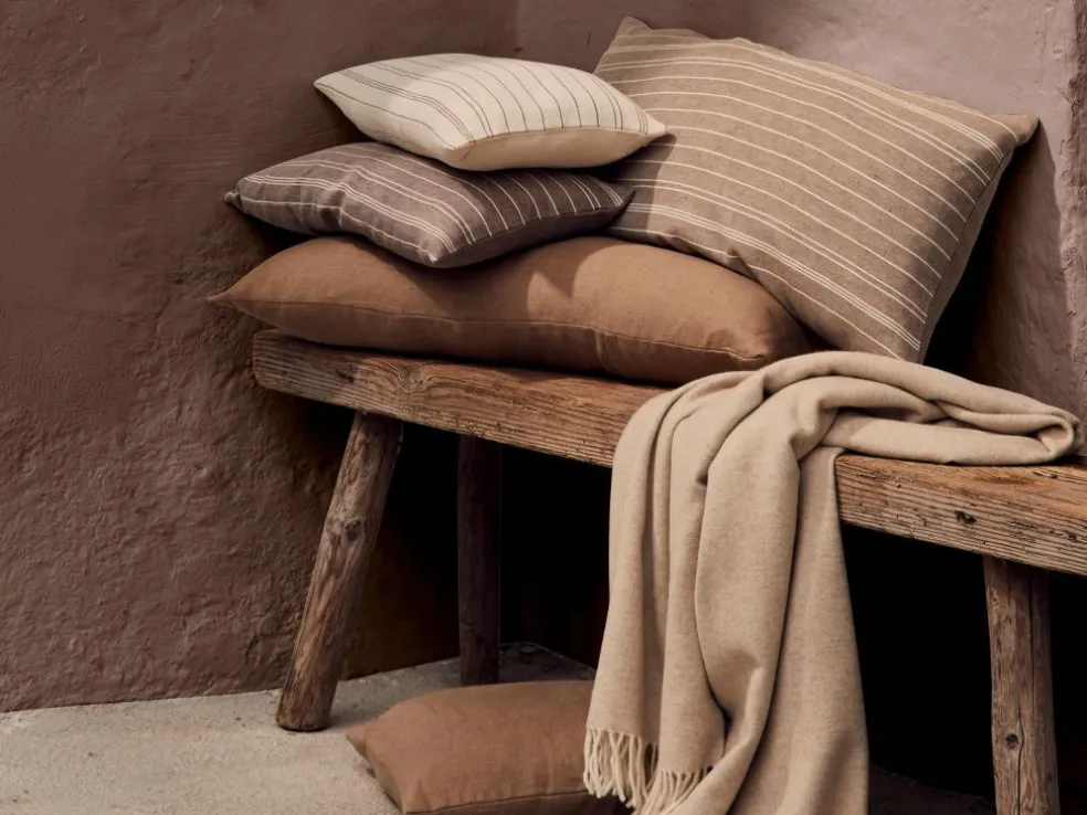 Zierkissenbezug ARIANA, nougat, 35 x 80 cm, 60% Baumwolle/40% Leinen, GOTS