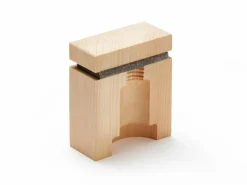 Zirbenduftspender mit Filz und Holzgewinde für Zirbenöl, 7 cm x 7 cm x 8,5 cm